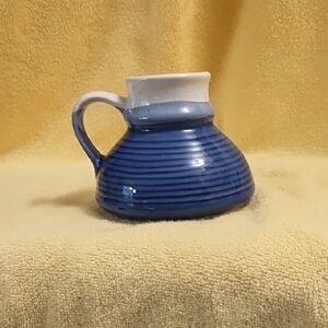 Blue and White Ceramic Pitcher